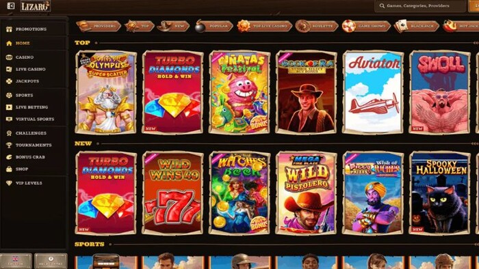 Lizaro Casino screenshot